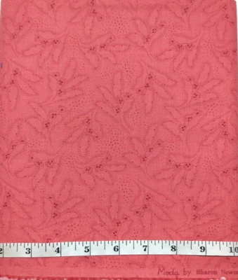 Vintage Sharon Newman Moda Fabrics BTY Pink Cotton Abstract Floral Sew Quilting - Image 1 of 3