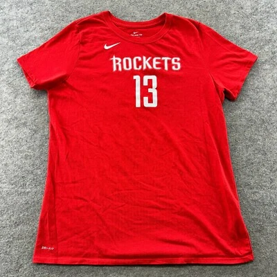 Camisa para mujer Houston Rockets XL roja blanca #13 James Harden Swoosh Logo Nike Foto 1 de 4