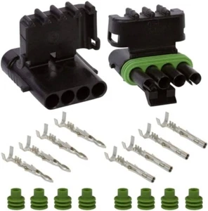 Aptiv GM Delphi Packard Weather Pack 4 Pin Sealed Connector Kit 20-18 AWG - Picture 1 of 1