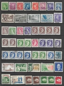 Canada British North America Packet Lotto 49 Francobolli Collezione Paese Usati - Foto 1 di 1