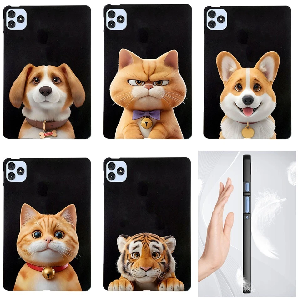 Tablet Case [Select Model] - Soft TPU Case Silicone Cover Back Emboss Skin F01TX - Image 1 of 1