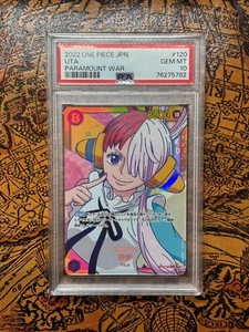 Uta One Piece Card Game Paramount War Japanese OP02-120 SEC PSA 10 - Picture 1 of 4