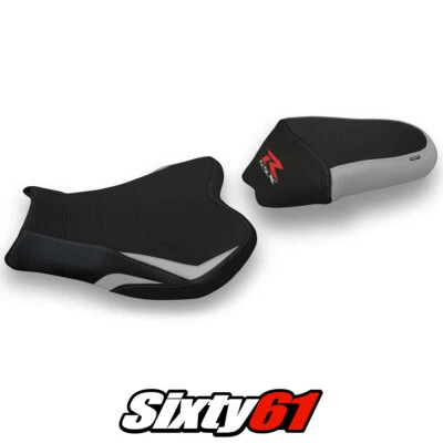 铃木 GSXR 1000 2009 - 2014 2015 2016 座椅套 Tappezzeria 舒适银色 Blk — 第 1/4 张图片