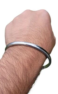 Brazalete Sarbloh Kara Sikh Kada Kakaar Hierro Suave Karha Singh Guerrero Loha EE18 - Imagen 1 de 12