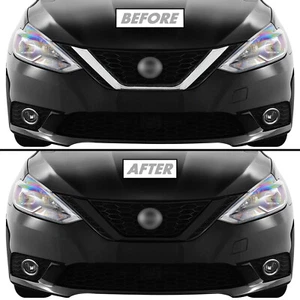 Superposición de vinilo oscurecido de eliminación de cromo para moldura de parrilla Nissan Sentra 2016-19 - Imagen 1 de 4
