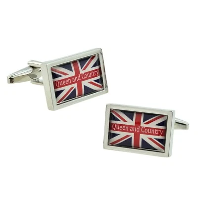 CADOGAN GIFTS Queen & Country Union Jack Cufflinks Presented in Box X2PSN198A