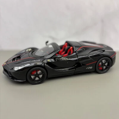 2024 Ferrari Rafa Convertible - 1:22 Diecast Model - Black - Image 1 of 4