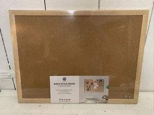 New Sealed~ U Brands Cork Bulletin Board, 17" x 23", Birch Frame, 4973U - Picture 1 of 7