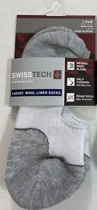 SwissTech Women’s Merino Wool Blend No Show Cushion Socks Size 4-10 new 