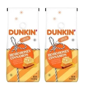 Dunkin’® Ho Ho Honey Cinnamon 11 oz Bagged Ground Coffee LIMITED EDITION 2 PACK - Picture 1 of 23