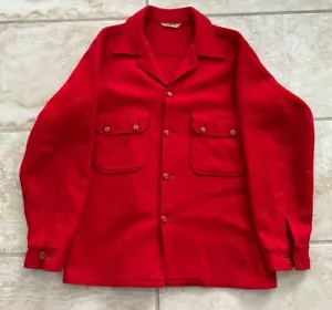Vtg 60s Boy Scouts of America Scouts Ranch Wool Shirt Jacket Mens M USA - Picture 1 of 12