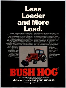 Anuncio impreso Bush Hog 3450 Loader 1984 Allied Products Selma AL - Imagen 1 de 1