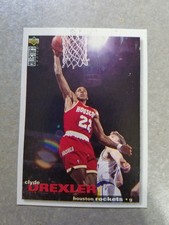 Clyde Drexler Rockets PINK 1995 - 1996 Collector's Choice ARGENTINA Sticker