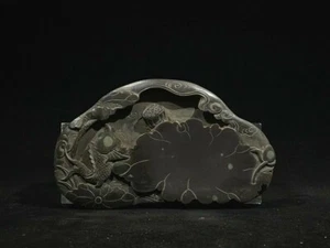 15.8 cm Chinese Inkstone natural Duan Ink Stone black Fish Duan Inkstone inksla - Picture 1 of 9