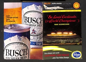 JULY 19, 1968 NEW YORK METS @ ST. LOUIS CARDINALS SCORECARD, SCORED - Picture 1 of 2