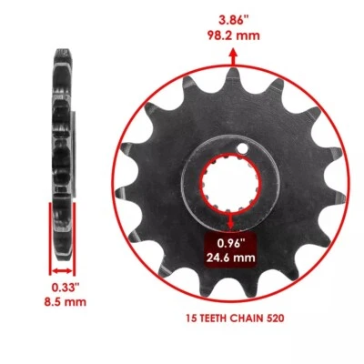 Drive Chain & Sprockets Kit for Kawasaki KZ1000A KZ1000B KZ1000D KZ1000G - Imagem 1 de 4