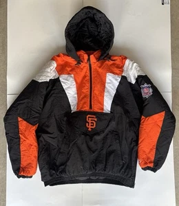 Vintage Starter San Francisco Giants 90’s Quilted Anorak Pullover Jacket XXL - Picture 1 of 13