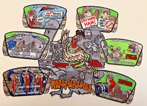 Mayflower Council 2023 National Jamboree ... Set of 7 Patches - Picture 1 of 7