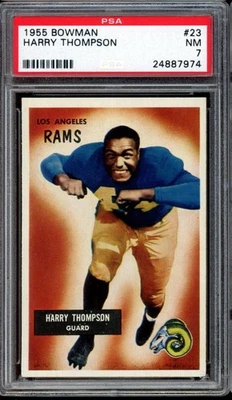 1955 Bowman Football #23 Harry Thompson PSA 7 - Image 1 of 2