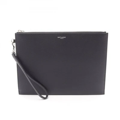 Bolso clutch SAINT LAURENT PARIS Business 683865BTY0N1000 cuero negro usado para hombre Foto 1 de 4