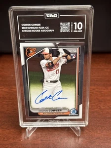 2024 Bowman Chrome Colton Cowser Rookie Autograph #CRA-CC TAG 10!! - Picture 1 of 4