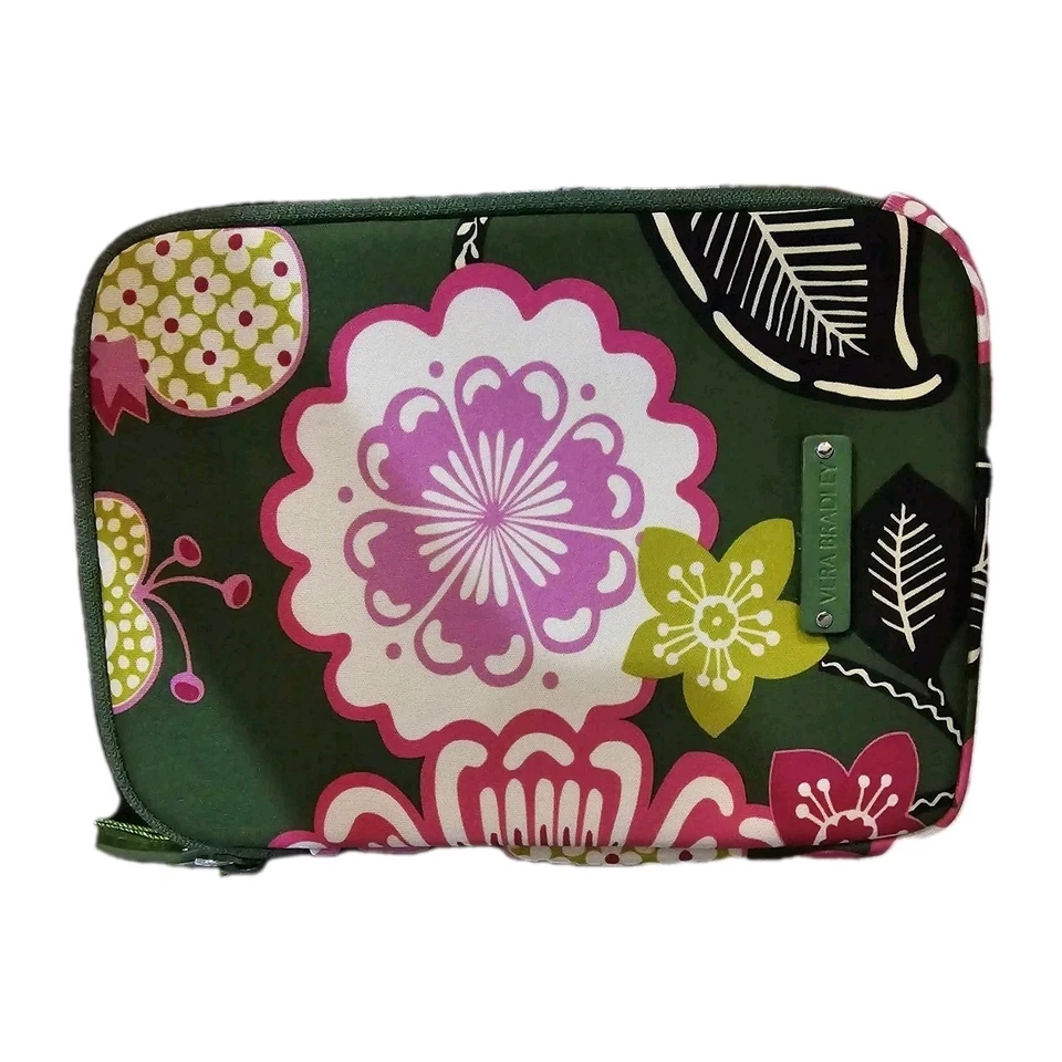 Vera Bradley Neoprene Tablet Sleeve Case Olivia Pink Green Floral Colorful NEW  - Image 1 of 4