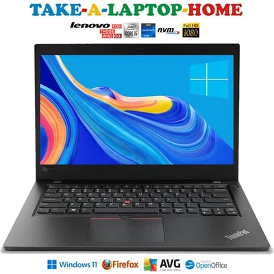 Lenovo ThinkPad Gaming Laptop 3.4GHz Rapid NVMe SSD Full HD 14.1" IPS Screen - Image 1 of 4