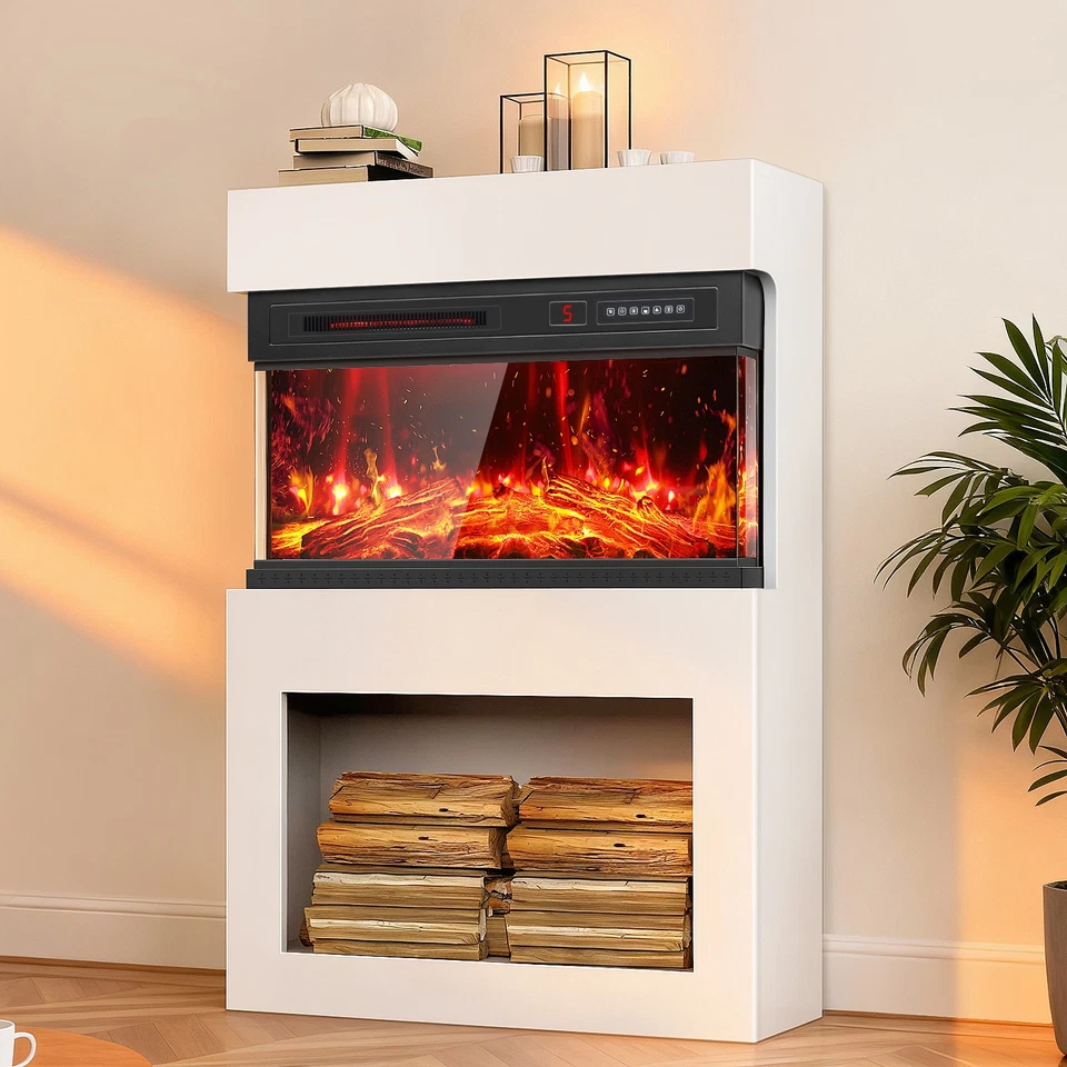 OYAJIA Electric Fireplace Electric Fireplace With Remote Control 12 Colours With Heater - Image 1 of 4