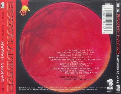 Sammy Hagar Marching To Mars CD Canada MCA 1997 CD. Cinram pressing TRKSD11627 - Bild 1 von 2
