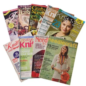 Bundle of Knitting Needlecraft Vintage Creative Knit Back Issue Magazines Lot 8 - Picture 1 of 10