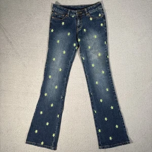 Vintage Lilly Pulitzer Jeans Women’s 0 Turtle Embroidery Bootcut Flare Y2K 90s - Picture 1 of 14