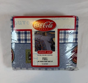 Funda de Almohada Marca Coca Cola Sellada 180 Hilos Ajuste Plano Completo Tela Escocesa Fría Hielo - Imagen 1 de 19