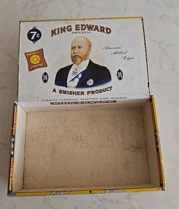 Vintage Wood Cigar Box King Edward The Seventh Swisher Jacksonville Florida - Picture 1 of 11