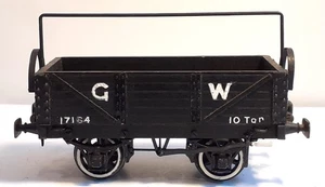 GAUGE O - KIT CONSTRUIDO 10 TONELADAS 6 TABLONES VAGÓN 17164 CON RIEL DE CUBIERTA - G.W. NEGRO - Imagen 1 de 7