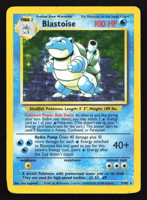 Blastoise 2/102 Base Set Holo Rare,Iconic Pokemon Card - Image 1 of 2
