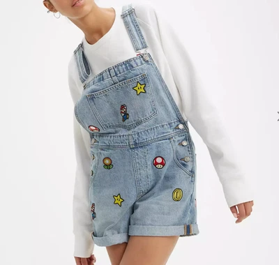 Pantalones cortos Levi's × Super Mario | Talla S | Colaboración rara Foto 1 de 4