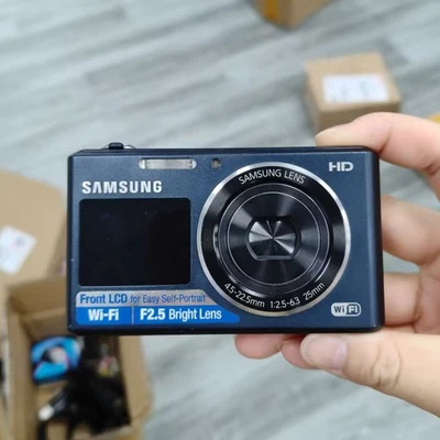 Samsung DV150F 16.2MP 5x Optical Zoom Purple Dual LCD Digital Camera Blue - Image 1 of 4