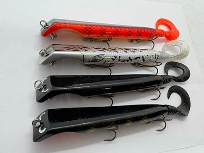 "Lote de 6"" Livingston Titan Jr EBS Sound Jerkbait Crankbait Musky Lure" Foto 1 de 4