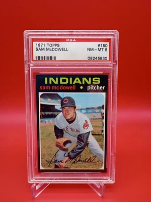 Sam McDowell 1971 Topps #150 Cleveland Indians PSA 8 NM-MT - Image 1 of 2