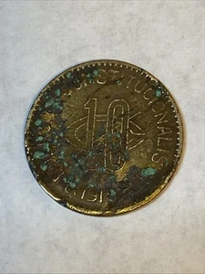1915 Chihuahua Mexico 10 Centavos Rare Revolutionary Very Bad Condition NICE - Picture 1 of 12