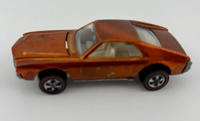 Hot Wheels ~ Redline 1969 Original ~ AMX Personalizado ~ Interior Naranja/Blanco ~ EE. UU. Foto 1 de 4