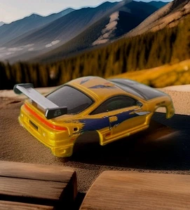 Racing Champions Fast & Furious 1995 Mitsubishi Eclipse gelb Ho Chassis Rahmen  - Bild 1 von 9