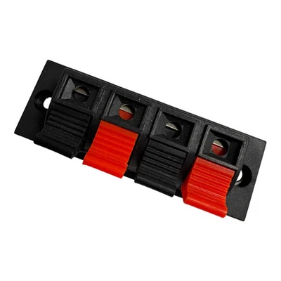 Panel Mount Speaker Terminal Socket 4 Position 4 Way 3ABlack Quick Connect Termi - Image 1 of 2