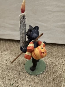 Vela vintage de gato negro Bethany Lowe Halloween. Ver abajo. ¡Raro! - Imagen 1 de 4