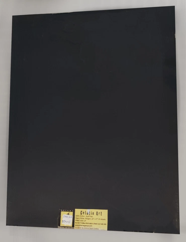 Xtreme Gamut Gelatin Art 100% Cotton Warm White 300gsm 22x17", 25 sh For DYE Ink - Image 1 of 1