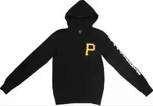 Women's Pittsburgh Pirates Zip Up Hoodie MEDIUM Sweatshirt MLB Black NWOT RARE - Picture 1 of 1