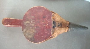 Primitive Antique Fireplace Bellows Fire Blower, Starter, Wood & Leather, 16" L - Picture 1 of 12