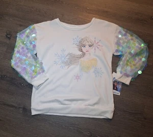 Mad Engine Disney Frozen 2 Sequin Long Sleeve Little Girls' Sweatshirt Size XL - Picture 1 of 7