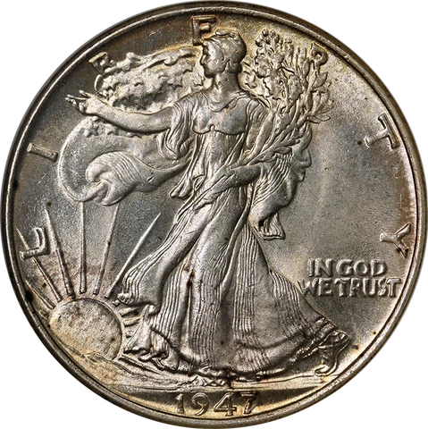 1947-P Walking Liberty Half NGC MS63 Superb Eye Appeal Strong Strike Cover