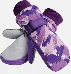Galexia Waterproof Ski Mittens Winter Warm Unisex Snowboard Gloves-Purple - Picture 1 of 7